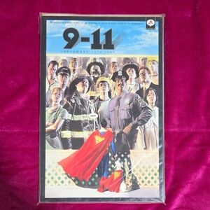 DC Comics 9-11 Tribute Poster with Red and Blue